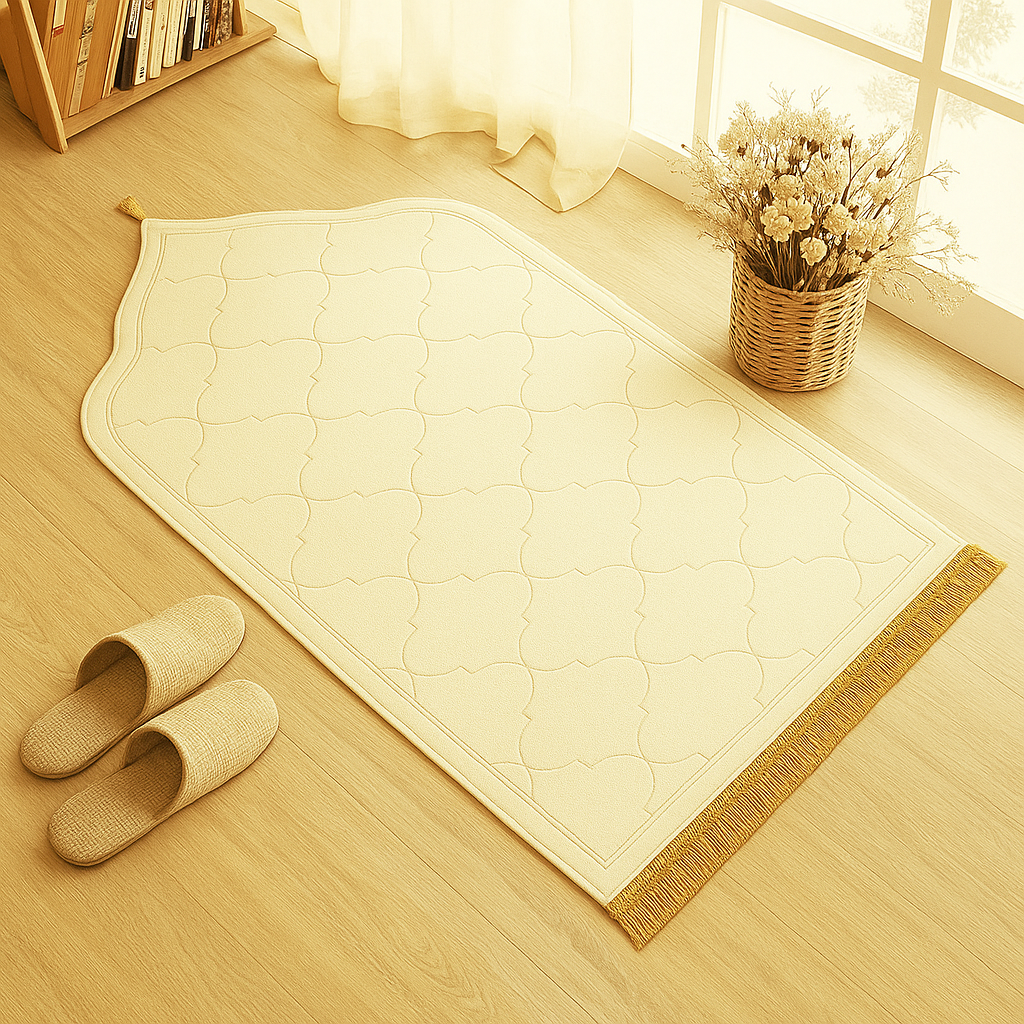 Beige - Turkish Imported Mat With Name