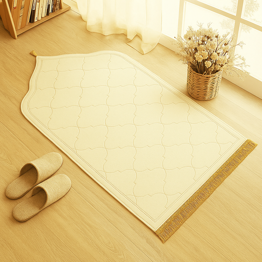 Beige - Turkish Imported Mat With Name